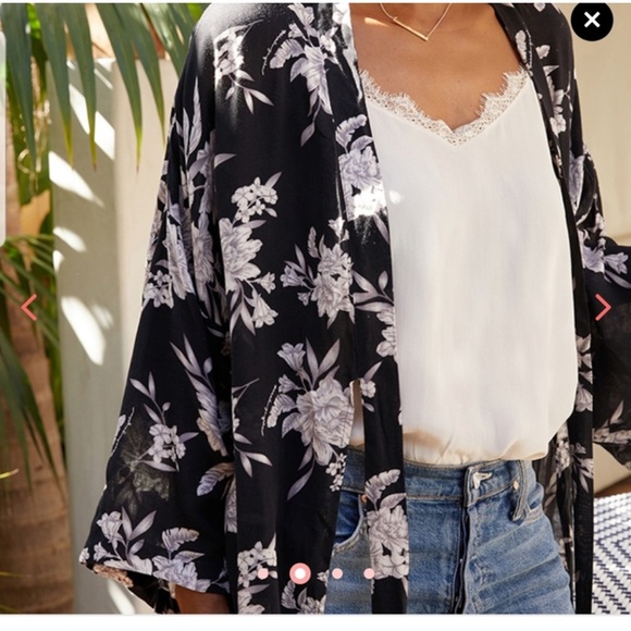 🆕 Spiritual Gangster Kimono Maya Robe Floral 39.5” Cover-Up - Picture 7 of 8